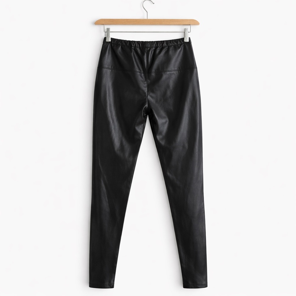 Aritzia Wilfred Free Daria Faux Leather Leggings Black High Rise S - Picture 2 of 4
